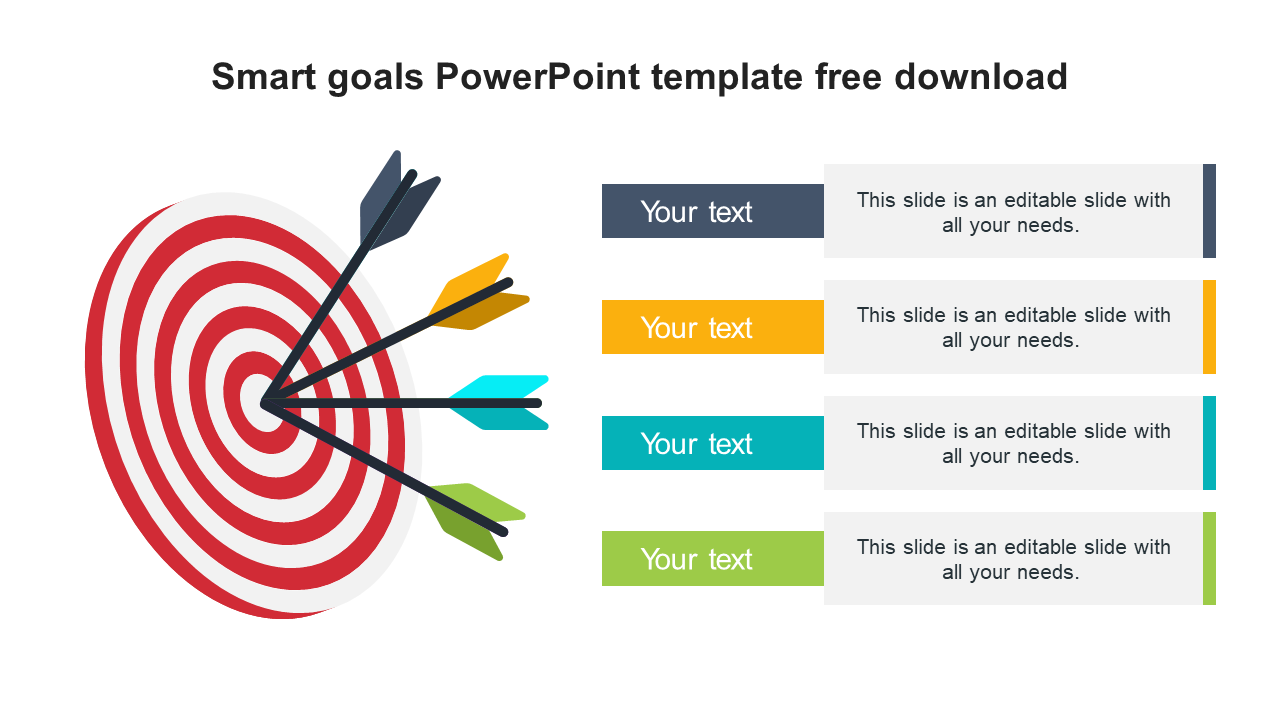 Smart goals PowerPoint template free download